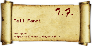 Tell Fanni névjegykártya